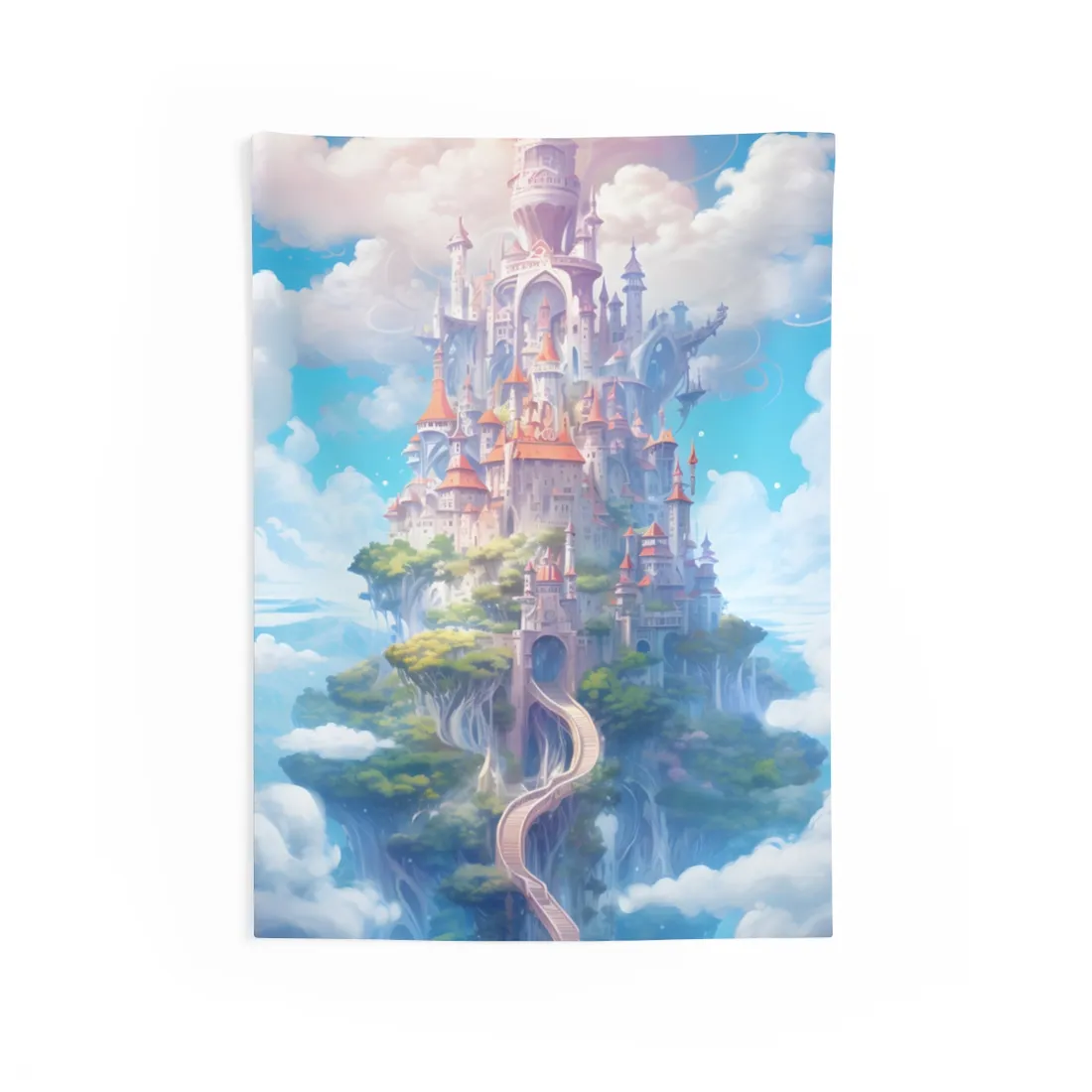 Celestial Fantasy Floating City: Dreamy - Wall Tapestry
