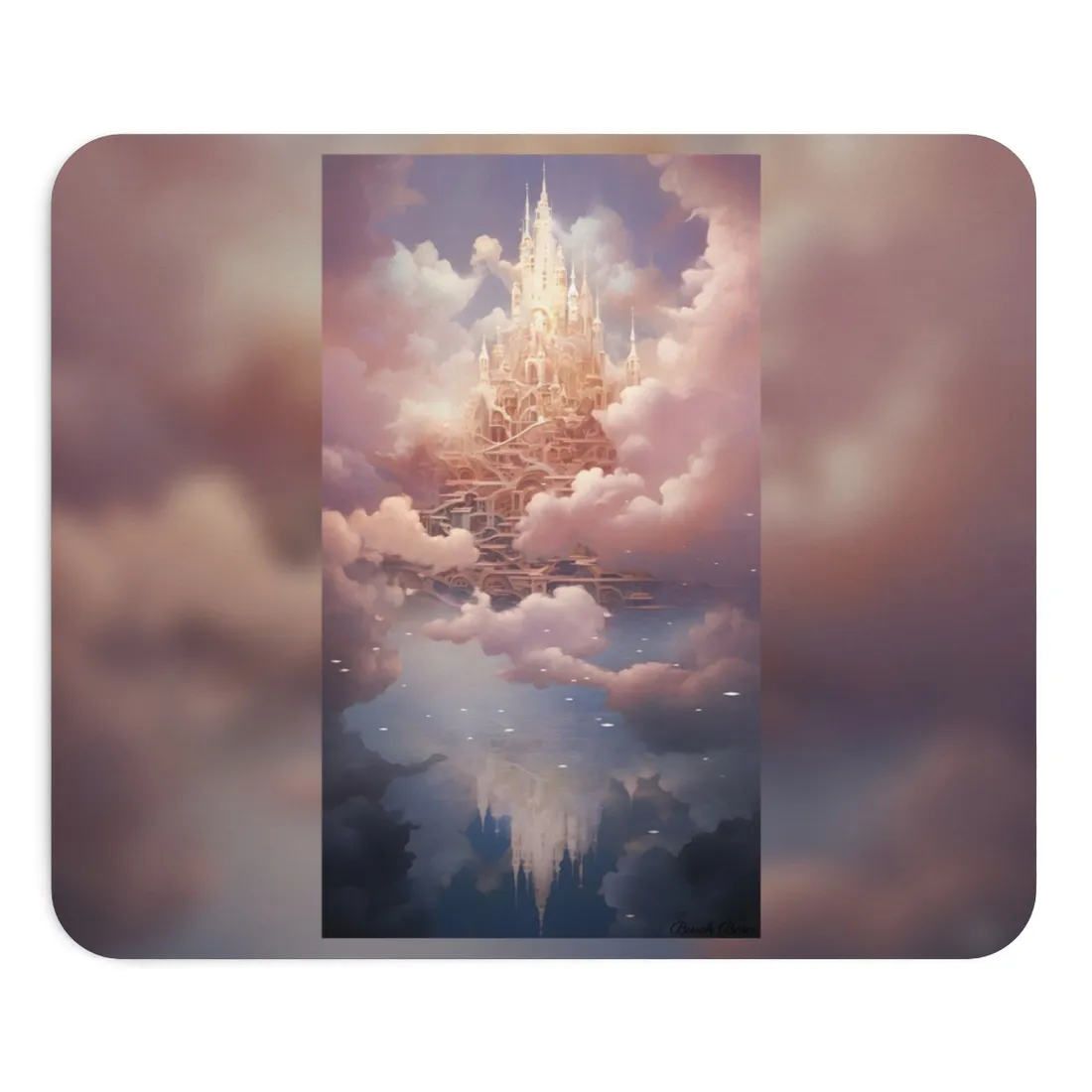 Celestial Fantasy Floating City - Mouse Pad