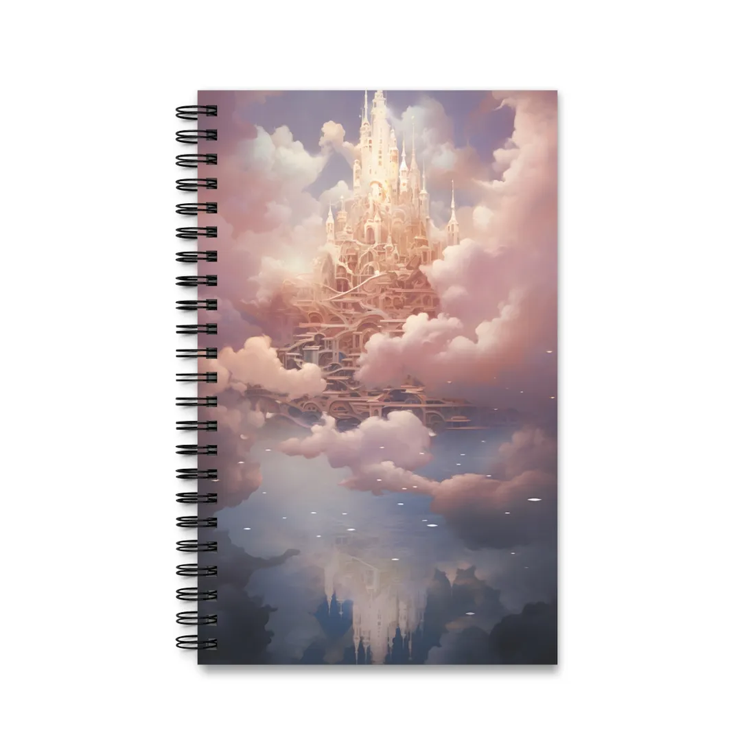 Celestial Fantasy Floating City - Spiral Notebook