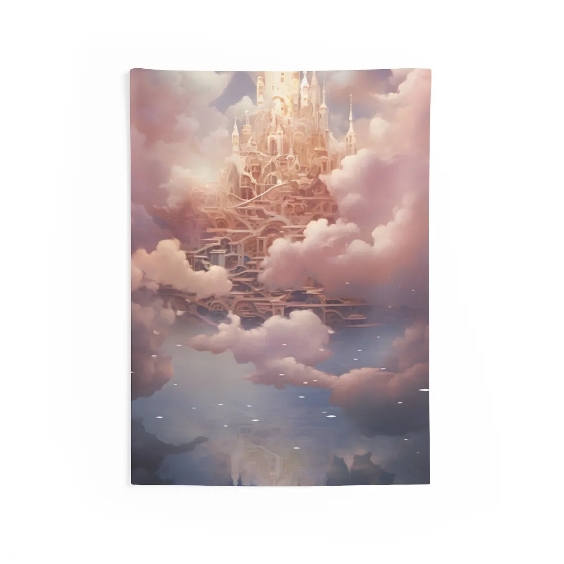 Celestial Fantasy Floating City - Wall Tapestry