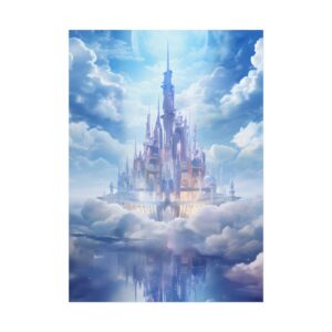 Castle Reflection over Water Poster