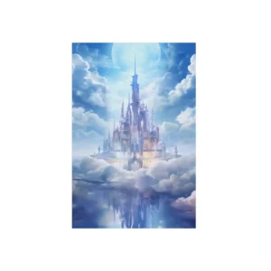 Castle Reflection over Water Metal Poster