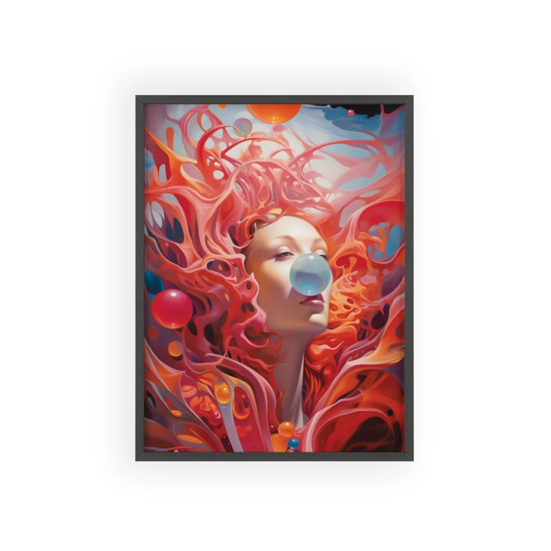 Celestial Landscape: Peaceful Skies and Waterfront Serenity - Framed Poster