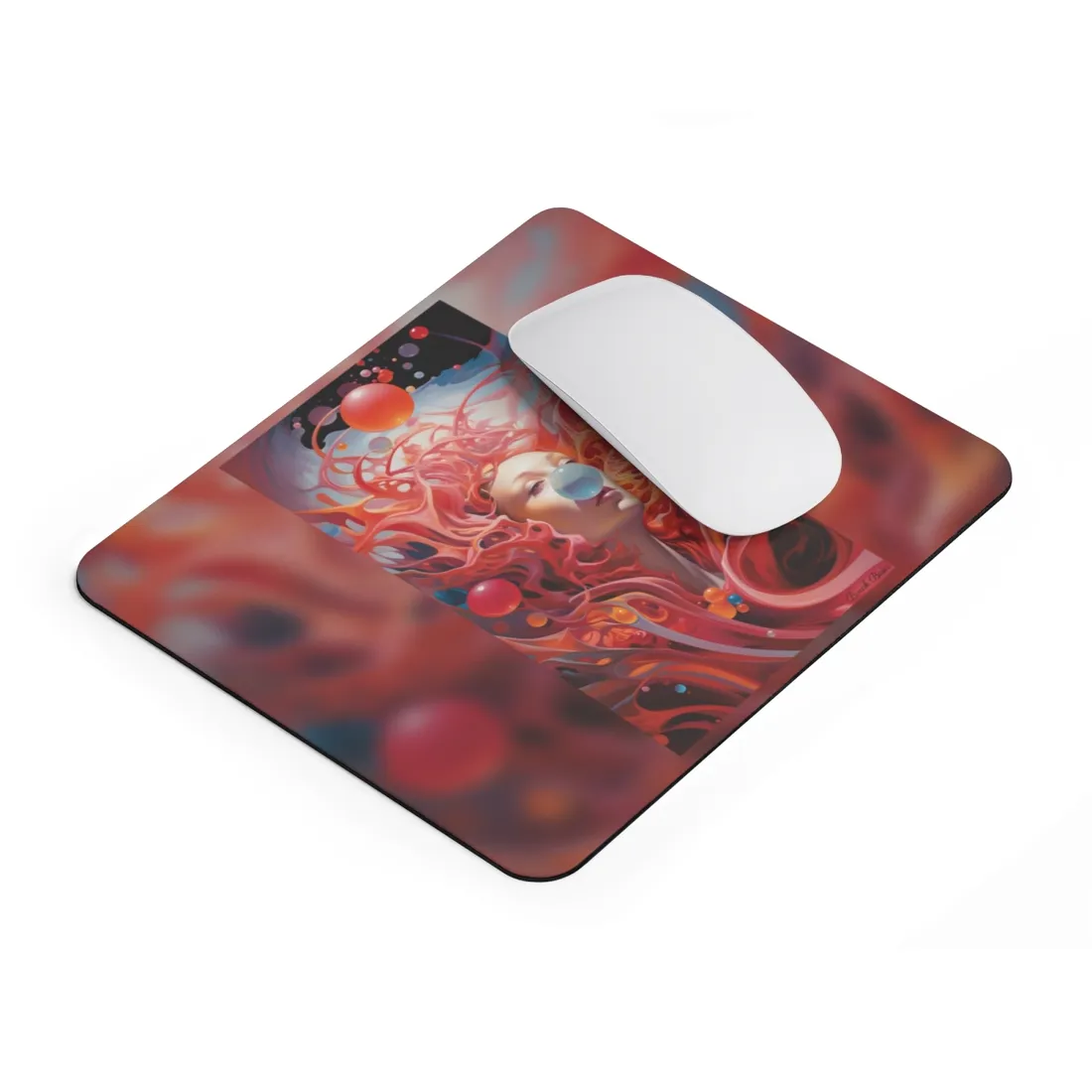 Celestial Landscape: Peaceful Skies and Waterfront Serenity - Mouse Pad
