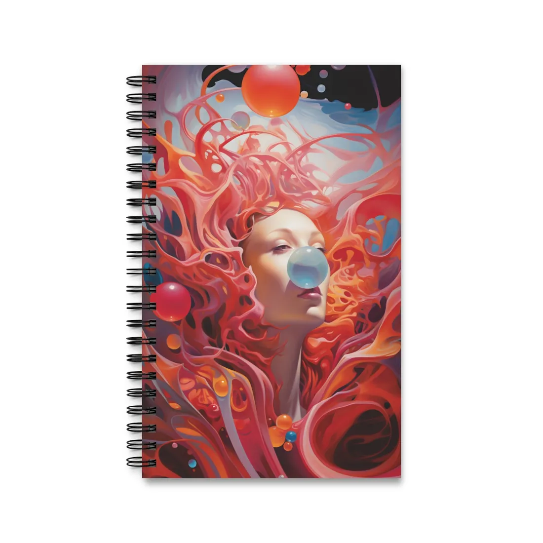 Celestial Landscape: Peaceful Skies and Waterfront Serenity - Spiral Notebook