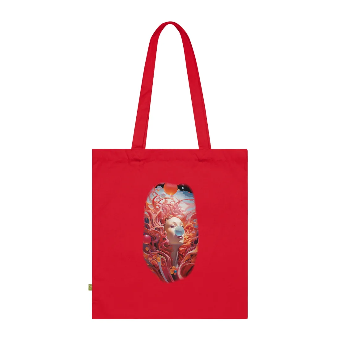 Celestial Landscape: Peaceful Skies and Waterfront Serenity - Tote Bag (Classic Red)