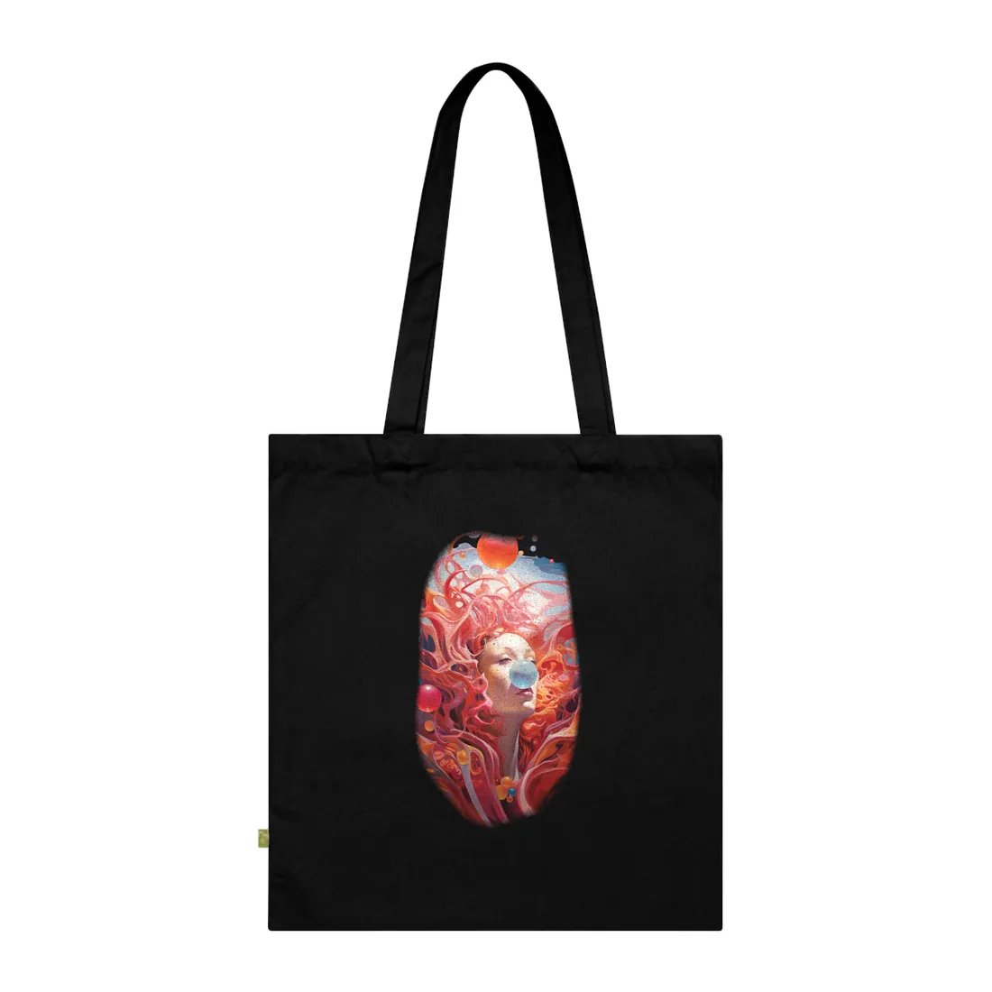 Celestial Landscape: Peaceful Skies and Waterfront Serenity - Tote Bag (Black)