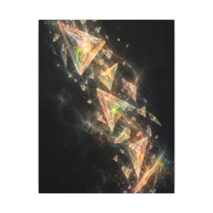 Crystal Triangles in Nebula Canvas Print