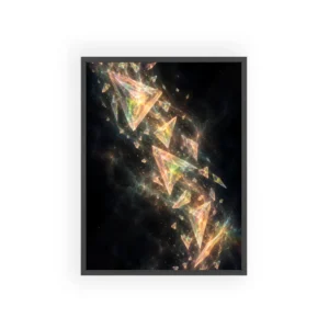 Crystal Triangles in Nebula Framed Poster