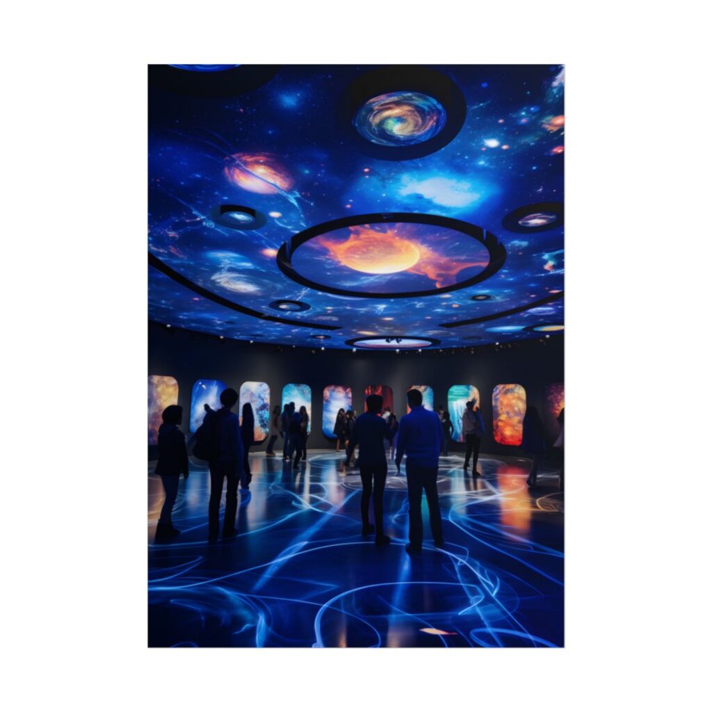Celestial Starry Night: Planetary Artwork - Poster