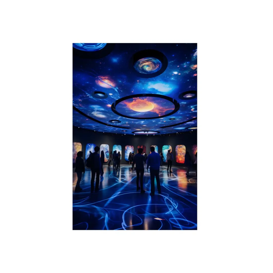 Celestial Starry Night: Planetary - Metal Poster