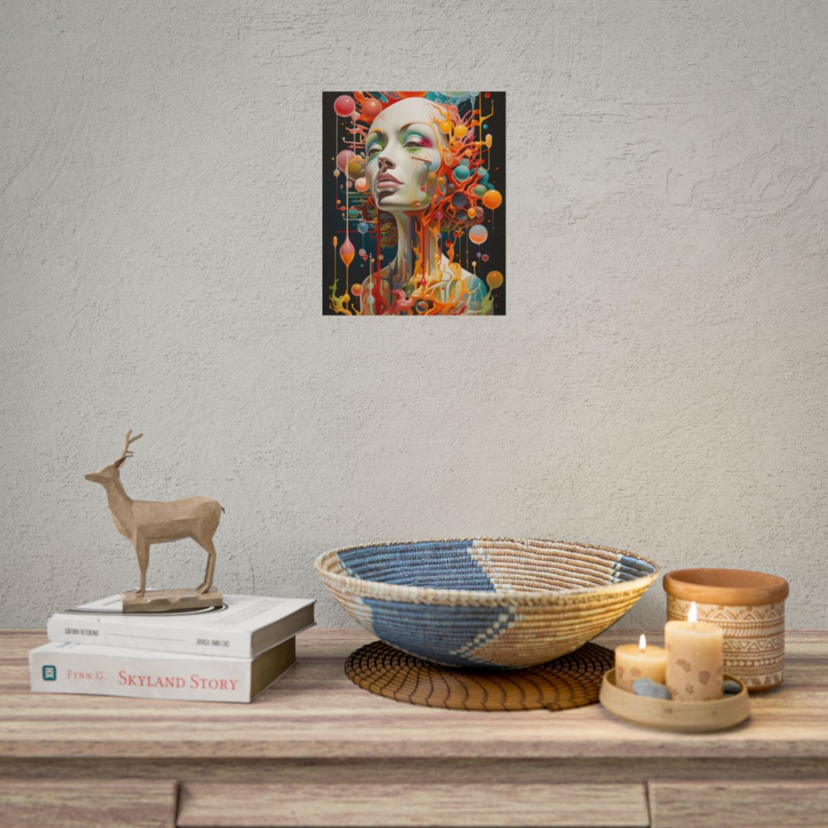 Celestial Wonder: Starry Night Sky with Comet - Poster