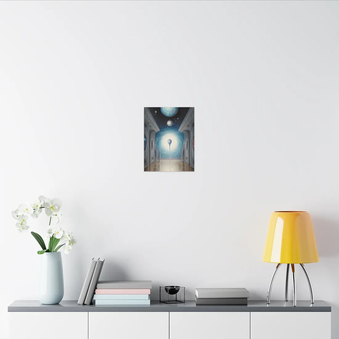 Celestial Wonders: A Cosmic Art Gallery Scene - Canvas