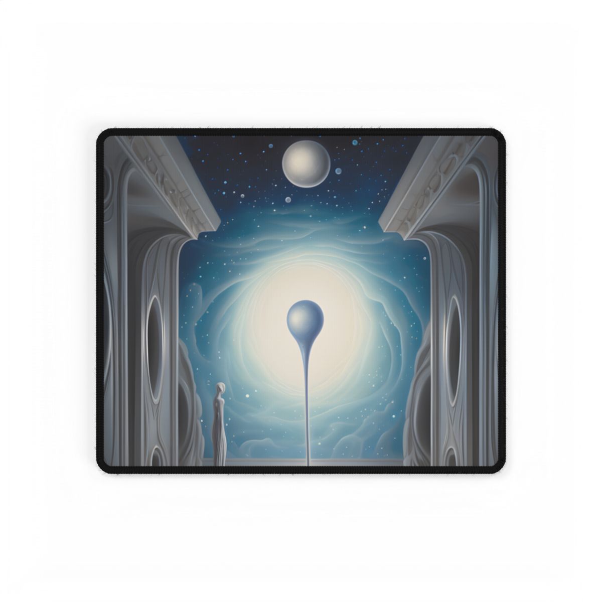 Celestial Wonders: A Cosmic Art Gallery Scene - Desk Mat