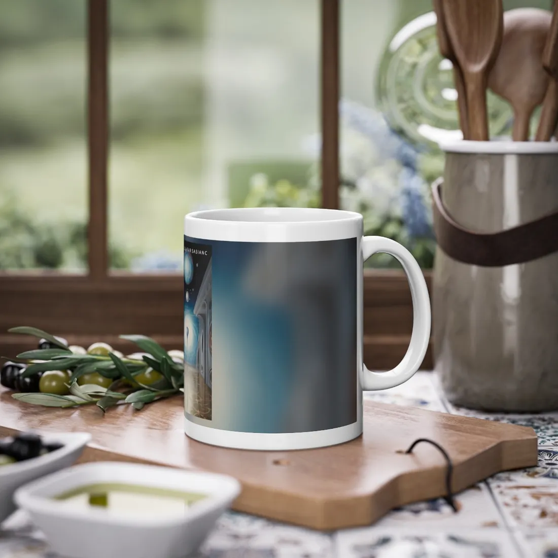 Celestial Wonders: A Cosmic Art Gallery Scene - Mug
