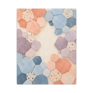Pastel Hexagon Tiles Canvas Print