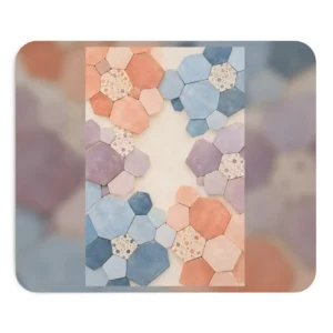 Pastel Hexagon Tiles Mouse Pad