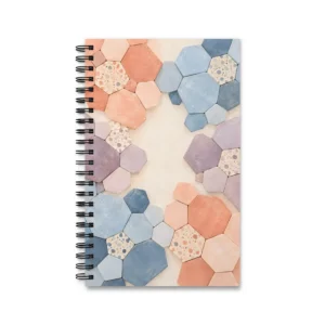 Pastel Hexagon Tiles Spiral Notebook
