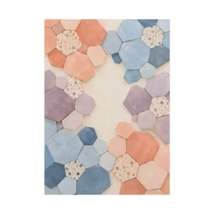 Pastel Hexagon Tiles Poster