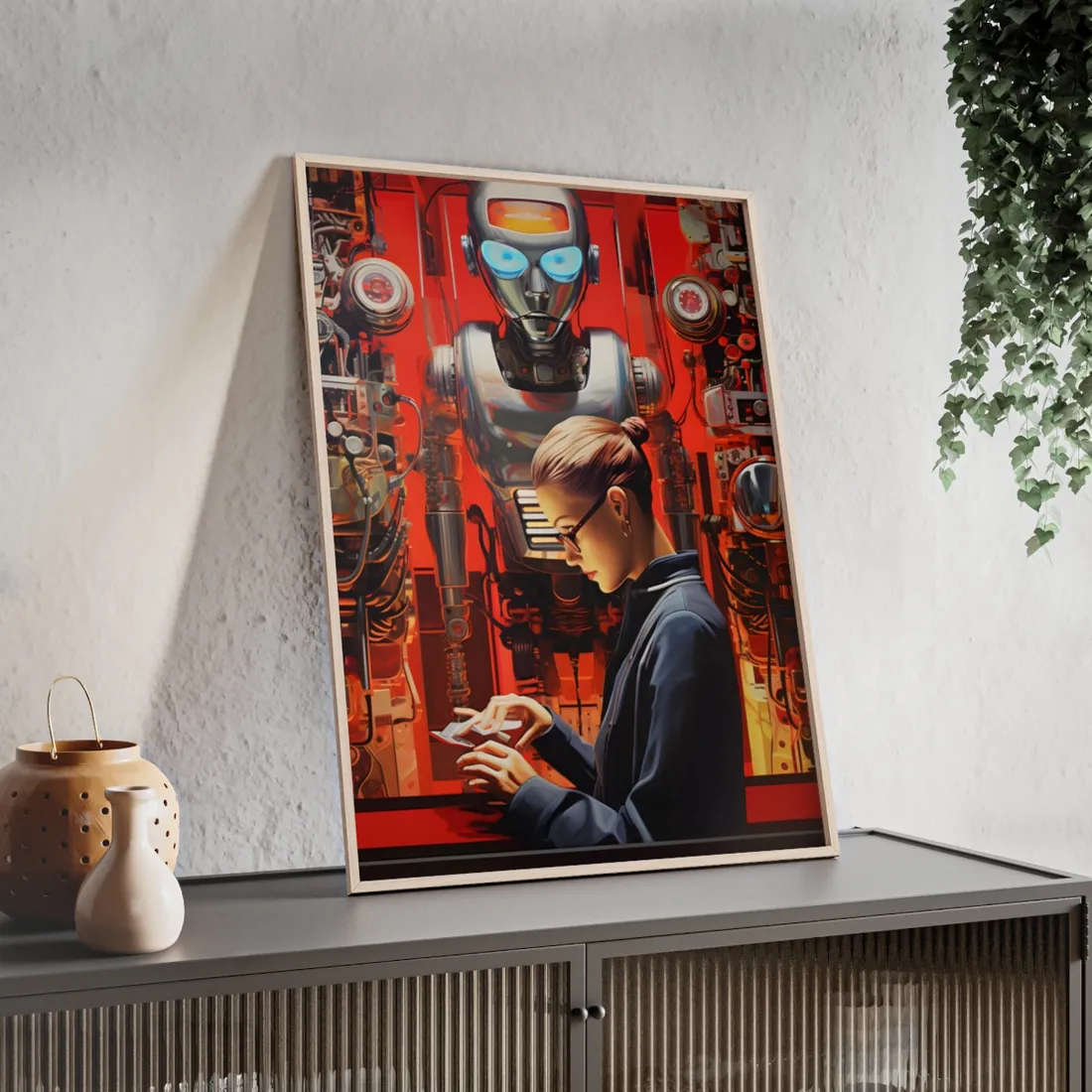 Charismatic Art Heist: A Robotic Caper - Framed Poster