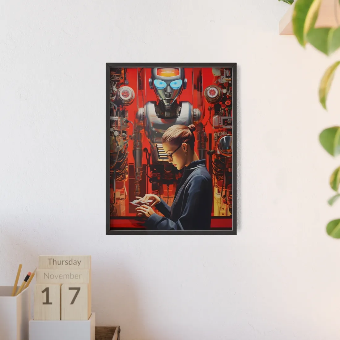 Charismatic Art Heist: A Robotic Caper - Framed Poster