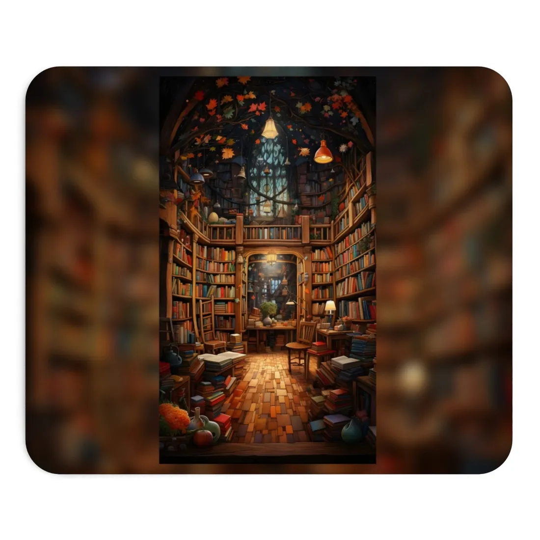Charming Magical Bookshop: Cozy Book Lover's Paradise - Mouse Pad