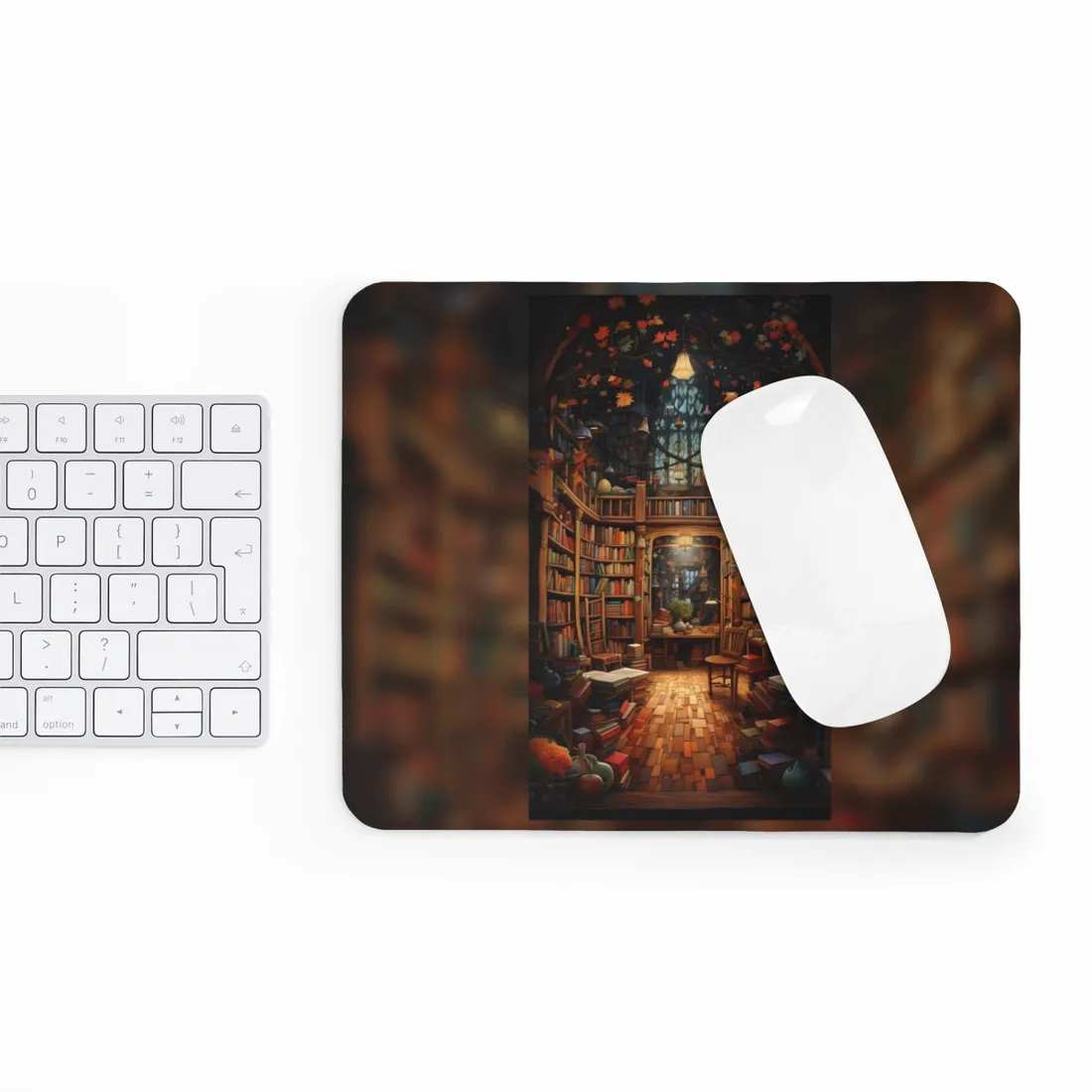 Charming Magical Bookshop: Cozy Book Lover's Paradise - Mouse Pad