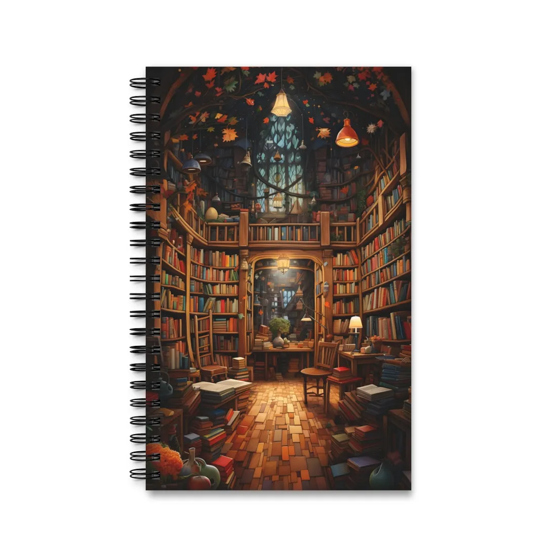 Charming Magical Bookshop: Cozy Book Lover's Paradise - Spiral Notebook