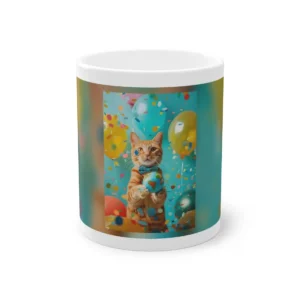Orange Tabby Cat in Bow Tie: Playful Globe Portrait Mug