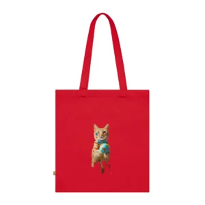 Orange Tabby Cat in Bow Tie: Playful Globe Portrait Tote Bag