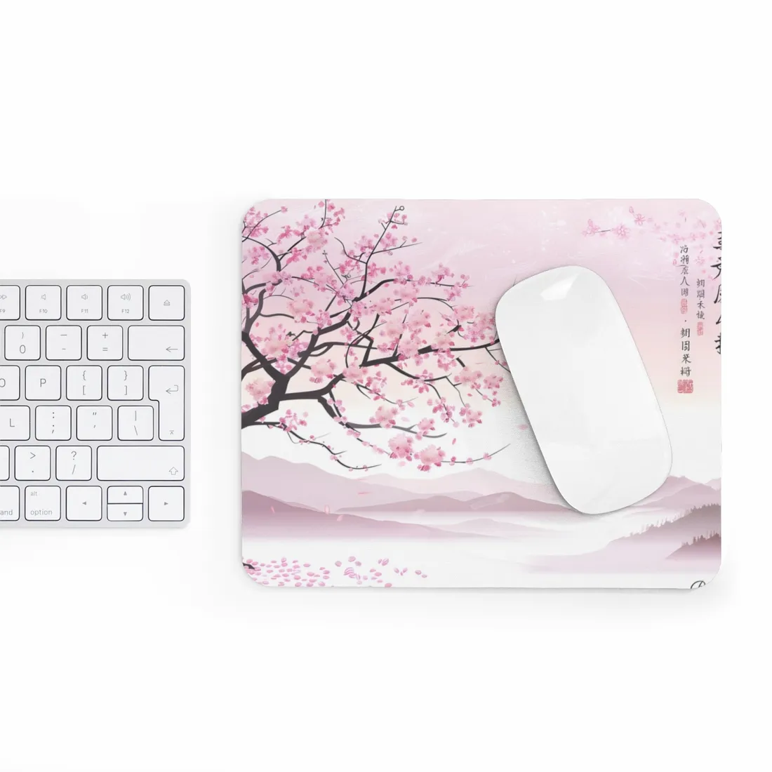 Cherry Blossom Beauty: Japanese Nature Art - Mouse Pad