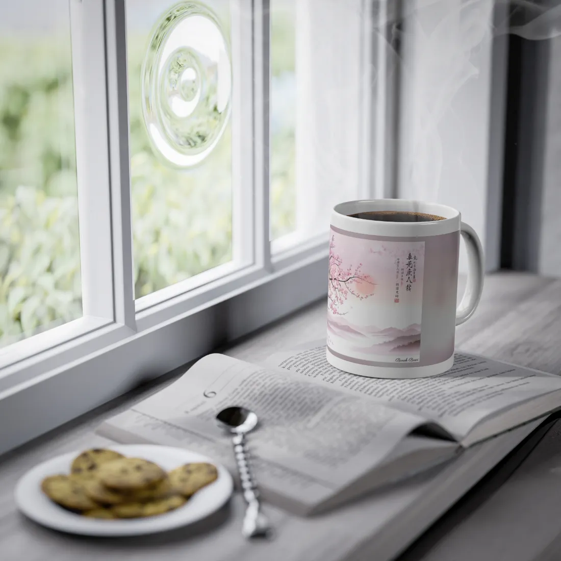 Cherry Blossom Beauty: Japanese Nature Art - Mug