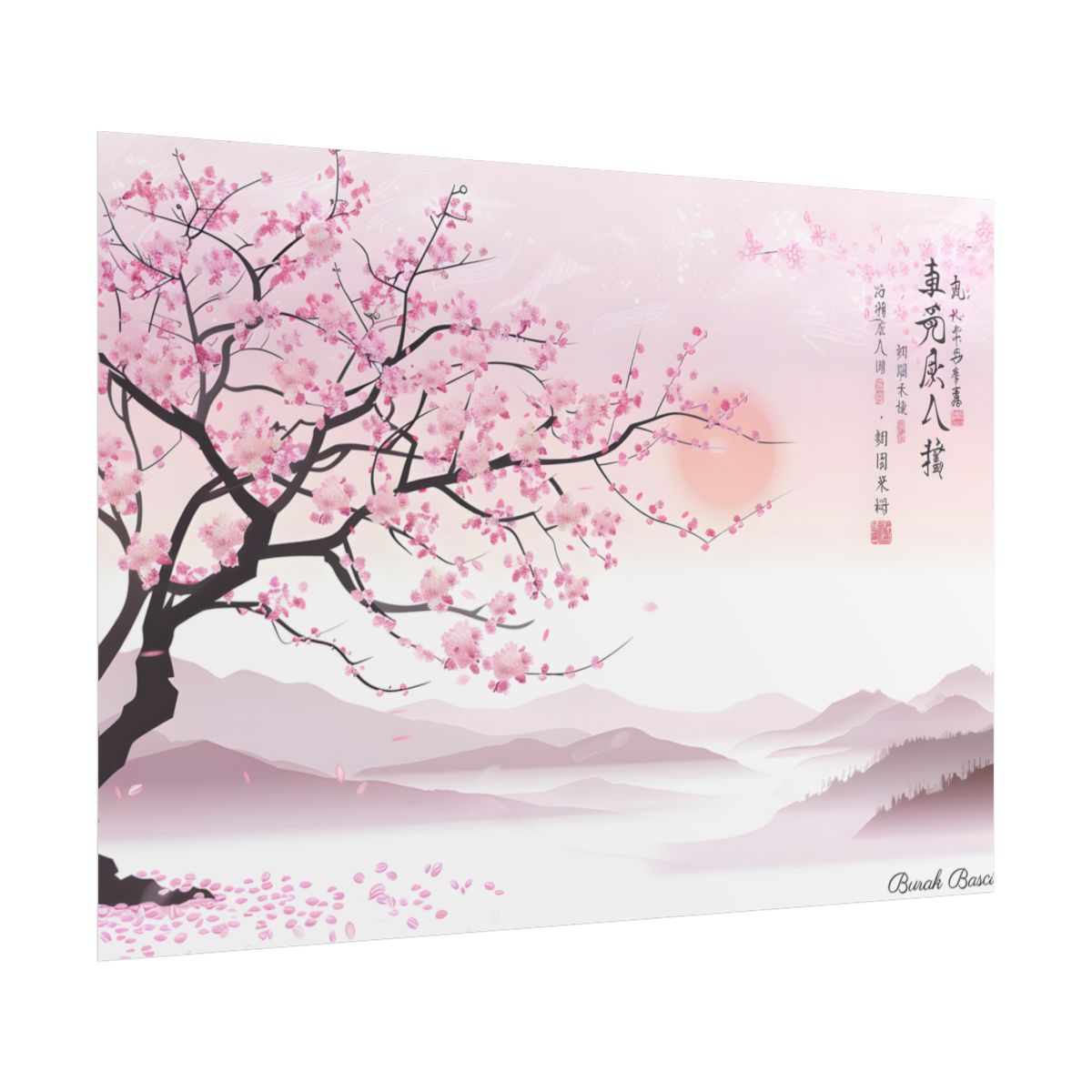 Cherry Blossom Beauty: Japanese Nature Art - Poster