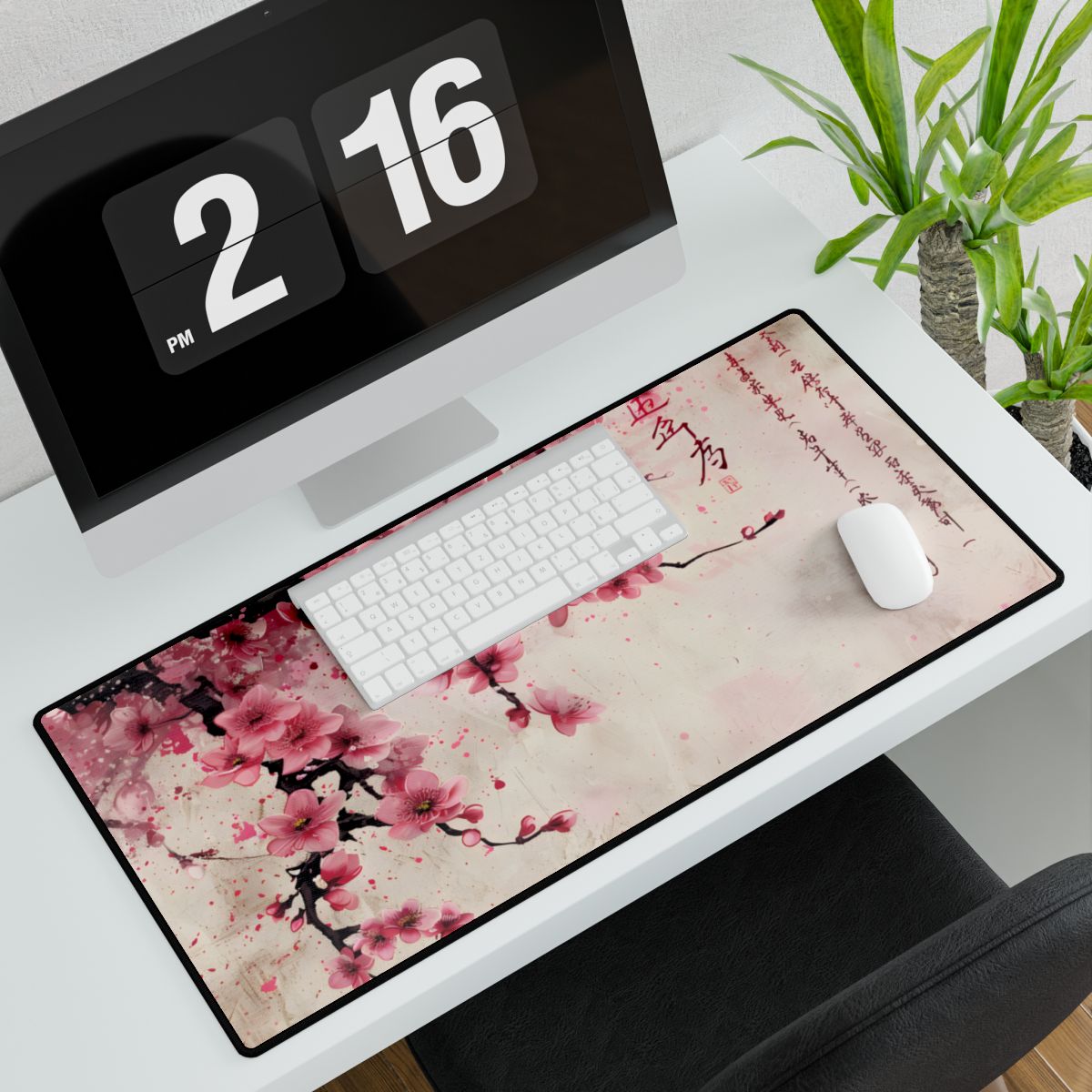 Cherry Blossom Dreams: Japanese Art in Full Bloom - Desk Mat