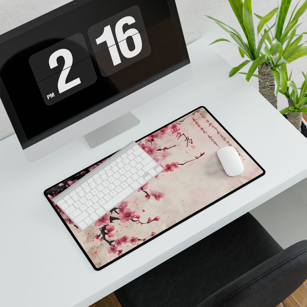 Cherry Blossom Dreams: Japanese Art in Full Bloom - Desk Mat
