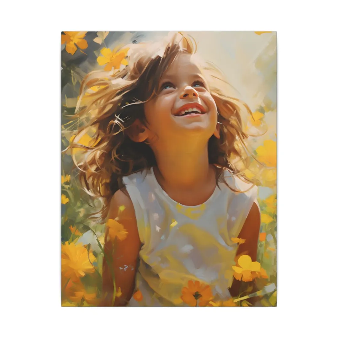 Childhood Innocence Portrait: A Candid Moment - Canvas
