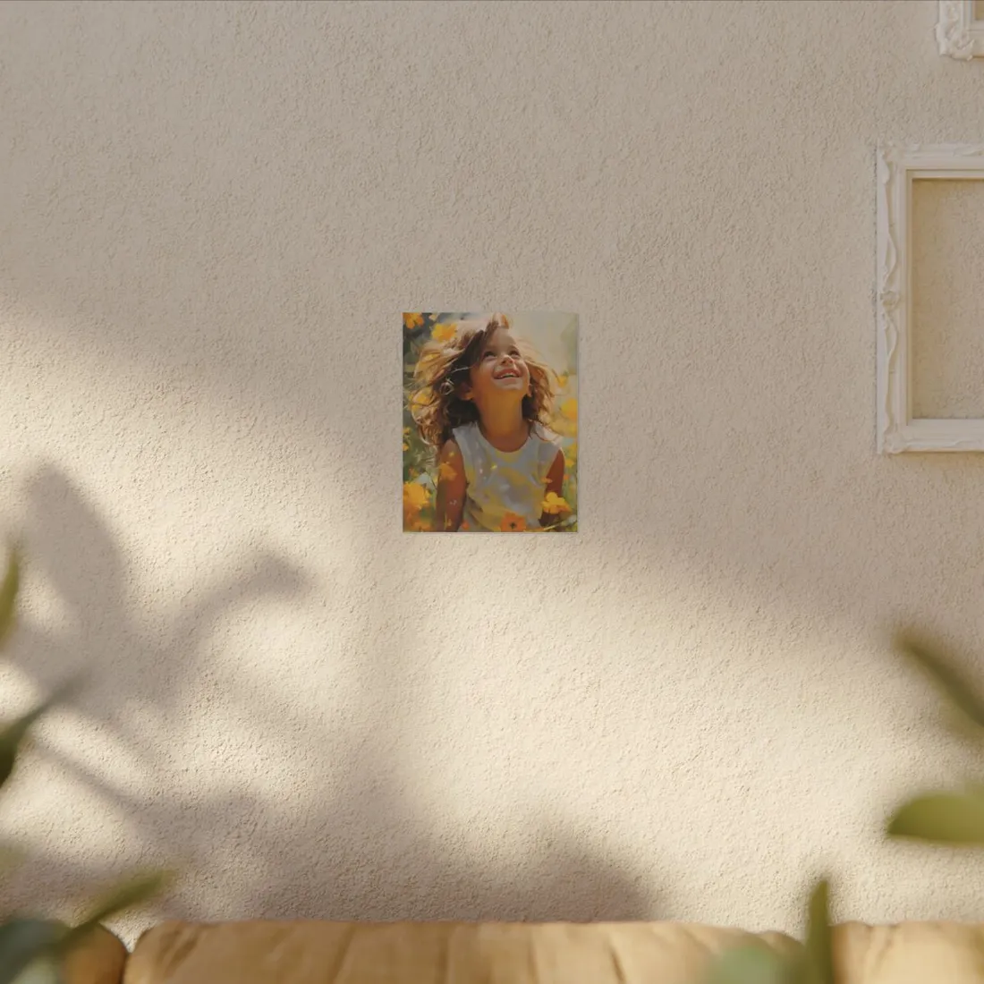 Childhood Innocence Portrait: A Candid Moment - Canvas