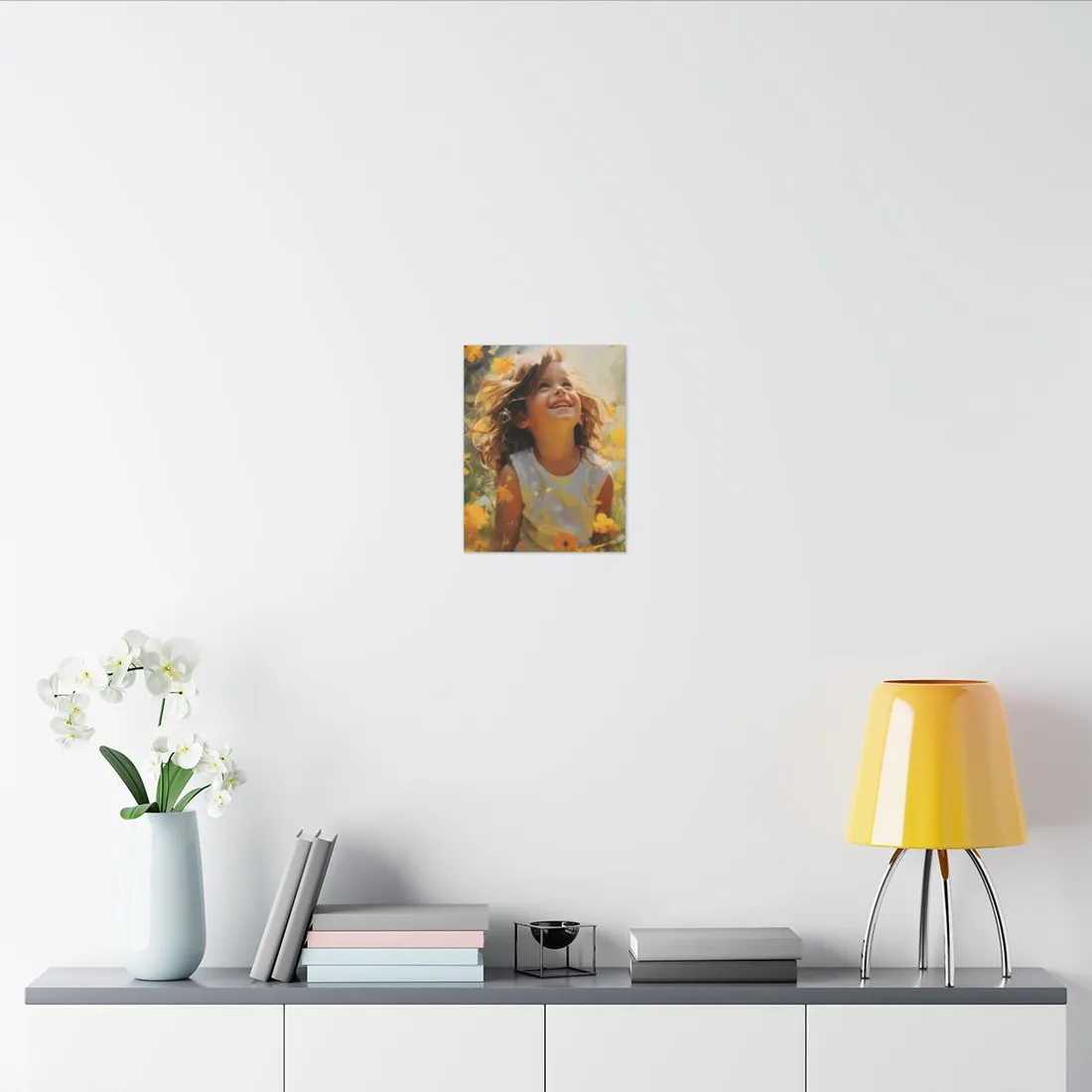 Childhood Innocence Portrait: A Candid Moment - Canvas