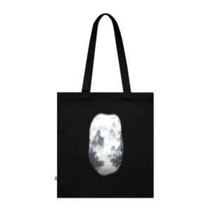 Misty Mountain Landscape Tote Bag