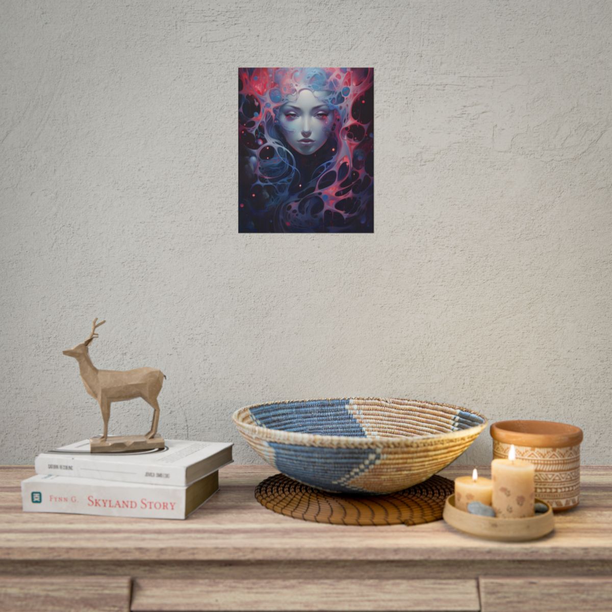 City View Through the Window: Realistic Artwork - Poster