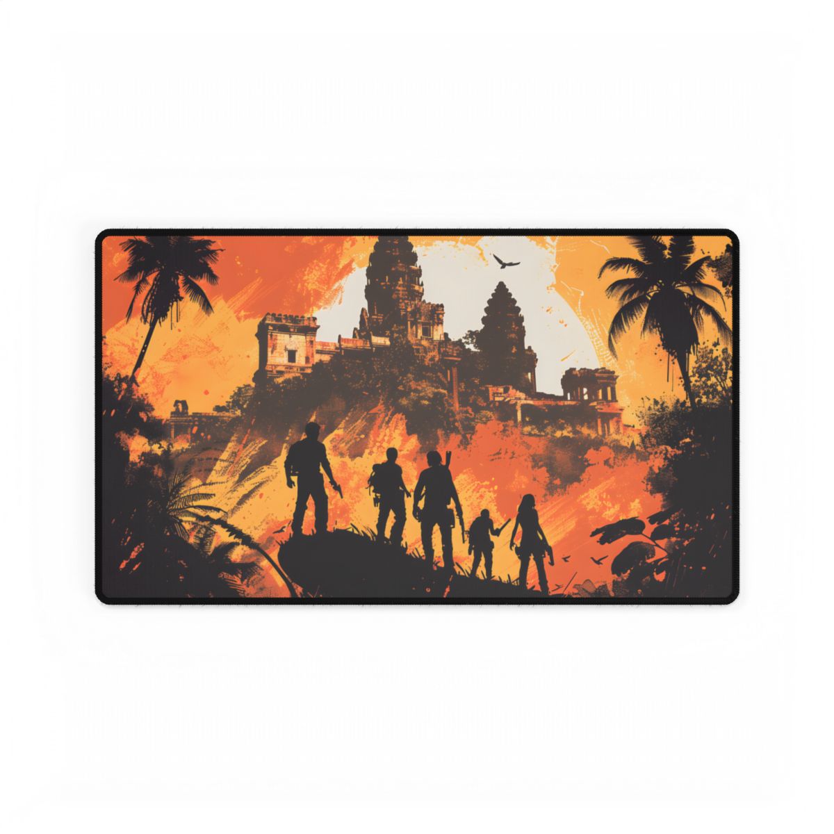 Cityscape: Modern Minimalist Artwork - Desk Mat