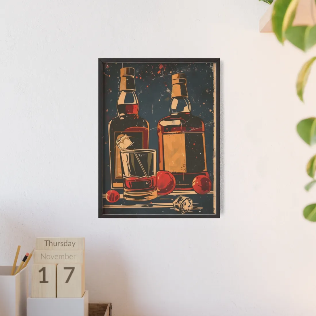 Classic Vintage Cocktail: Old-Fashioned Glass - Framed Poster