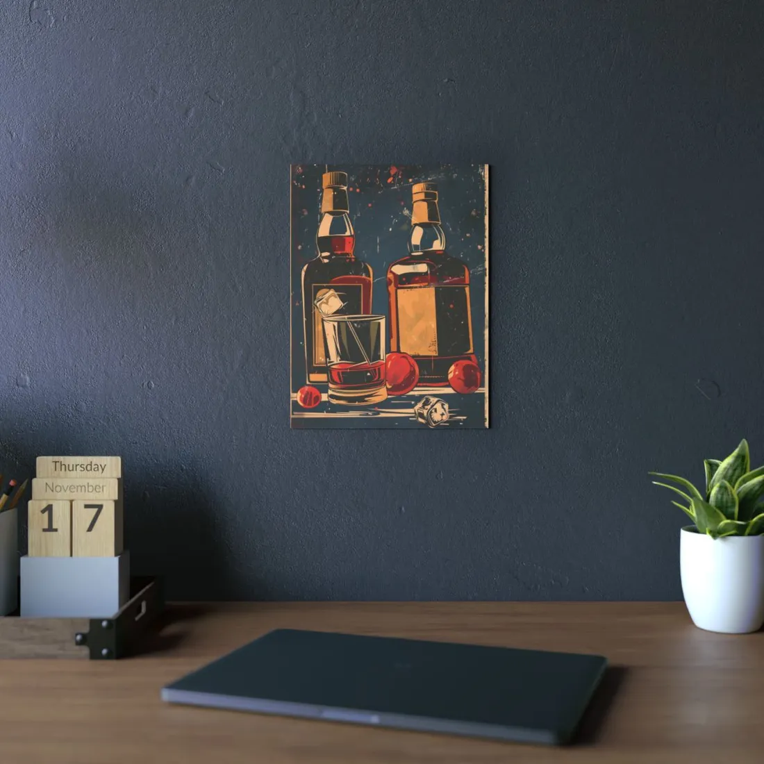 Classic Vintage Cocktail: Old-Fashioned Glass - Metal Poster
