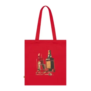 Whiskey Bottles and Glass Tote Bag