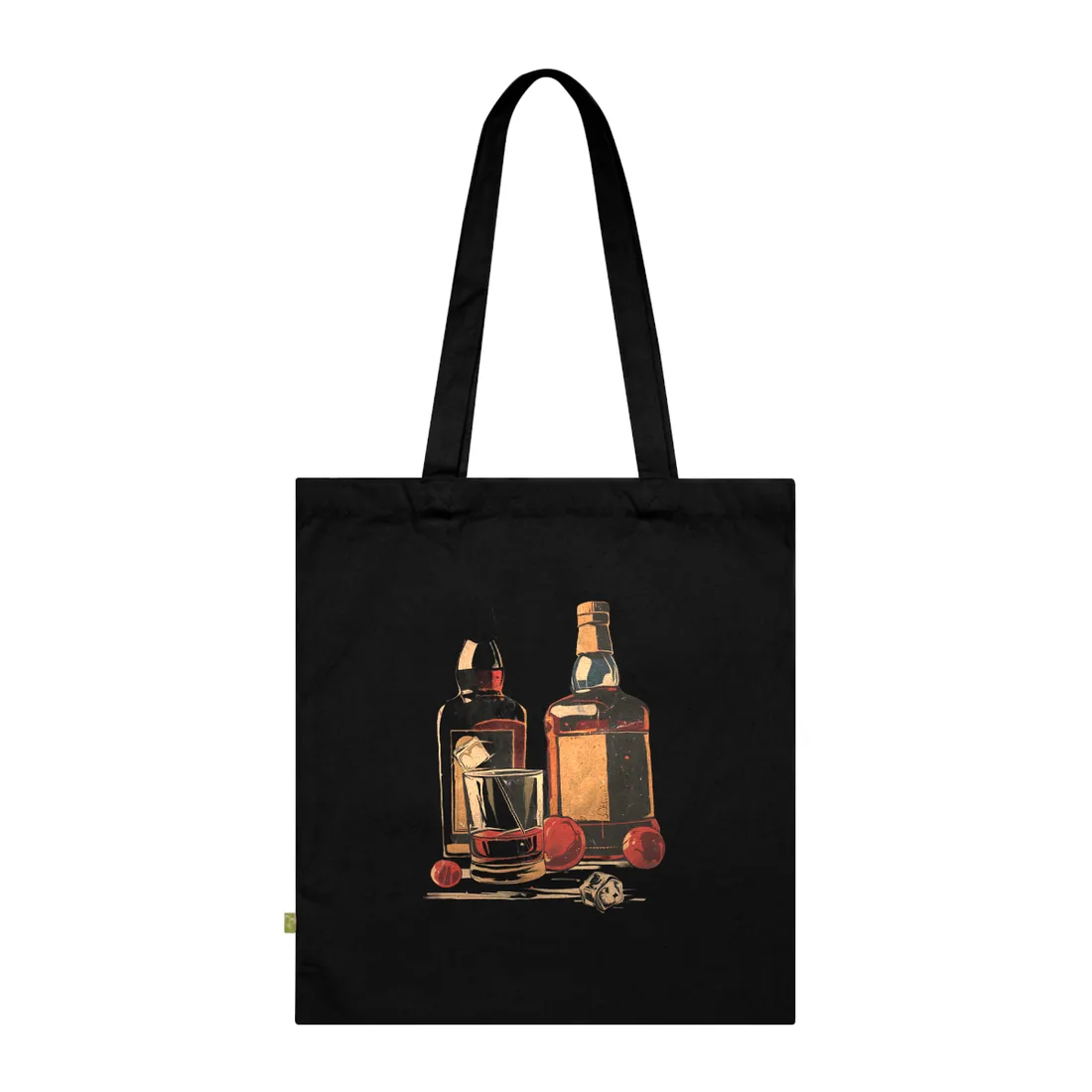 Classic Vintage Cocktail: Old-Fashioned Glass - Tote Bag (Black)