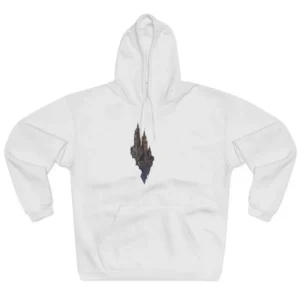 Floating Cathedral Island Above Clouds Hoodie