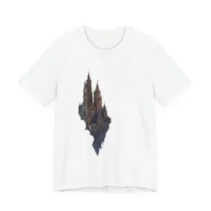 Floating Cathedral Island Above Clouds T-Shirt