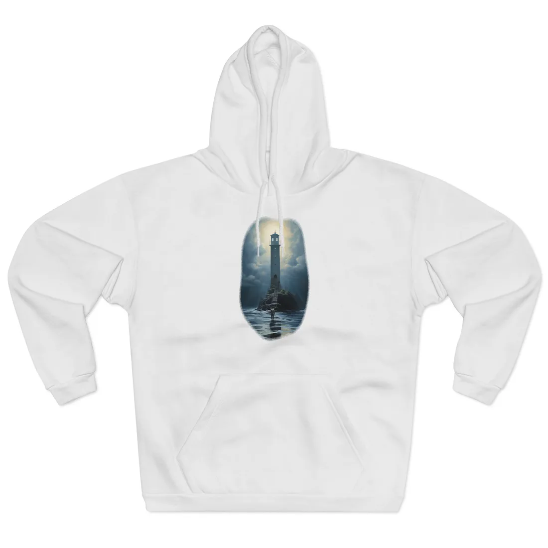 Close-Up Handheld Circular Pattern: Unique Artwork Detail Hoodie - Hoodie (White)