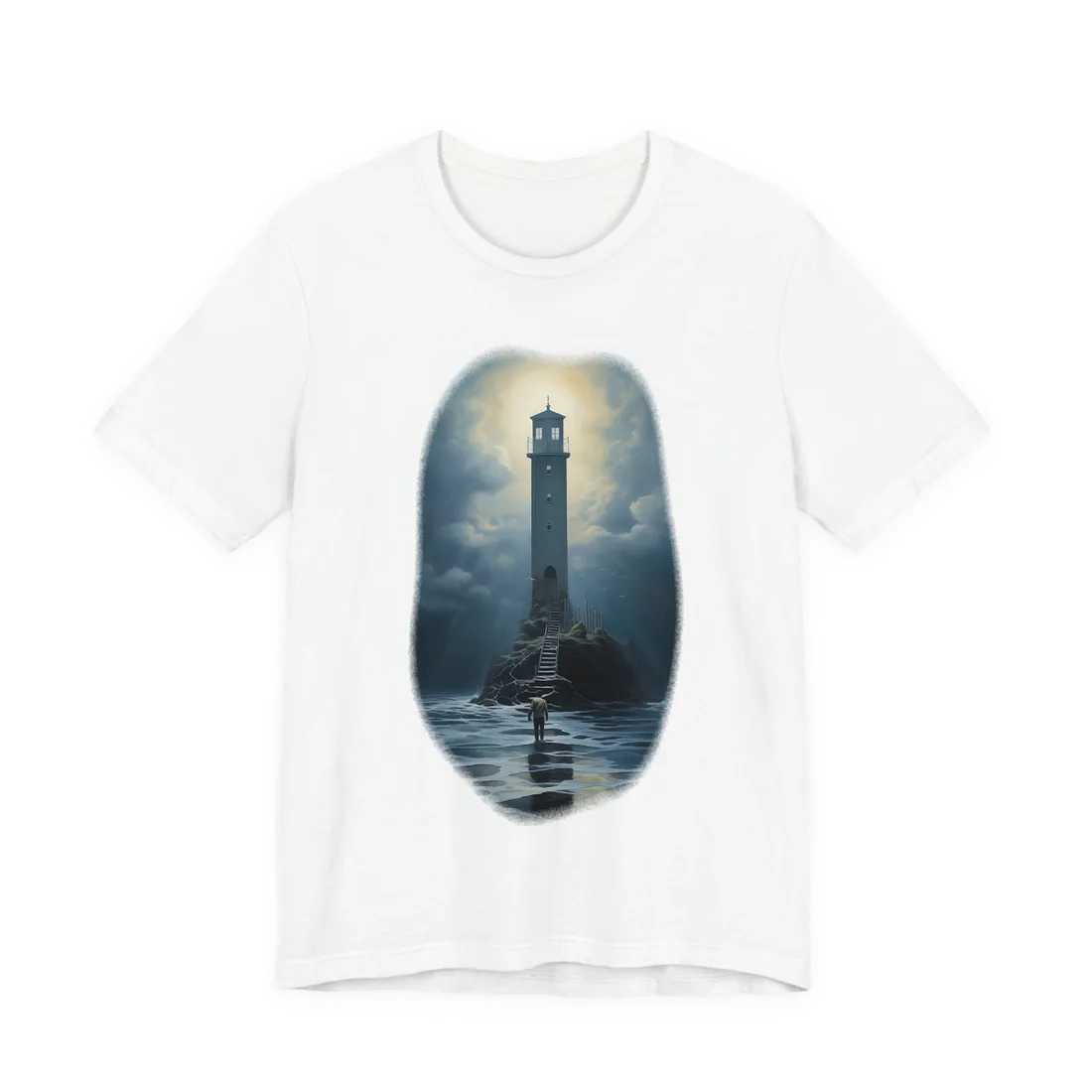 Close-Up Handheld Circular Pattern: Unique Artwork Detail T-Shirt - T-Shirt (White)