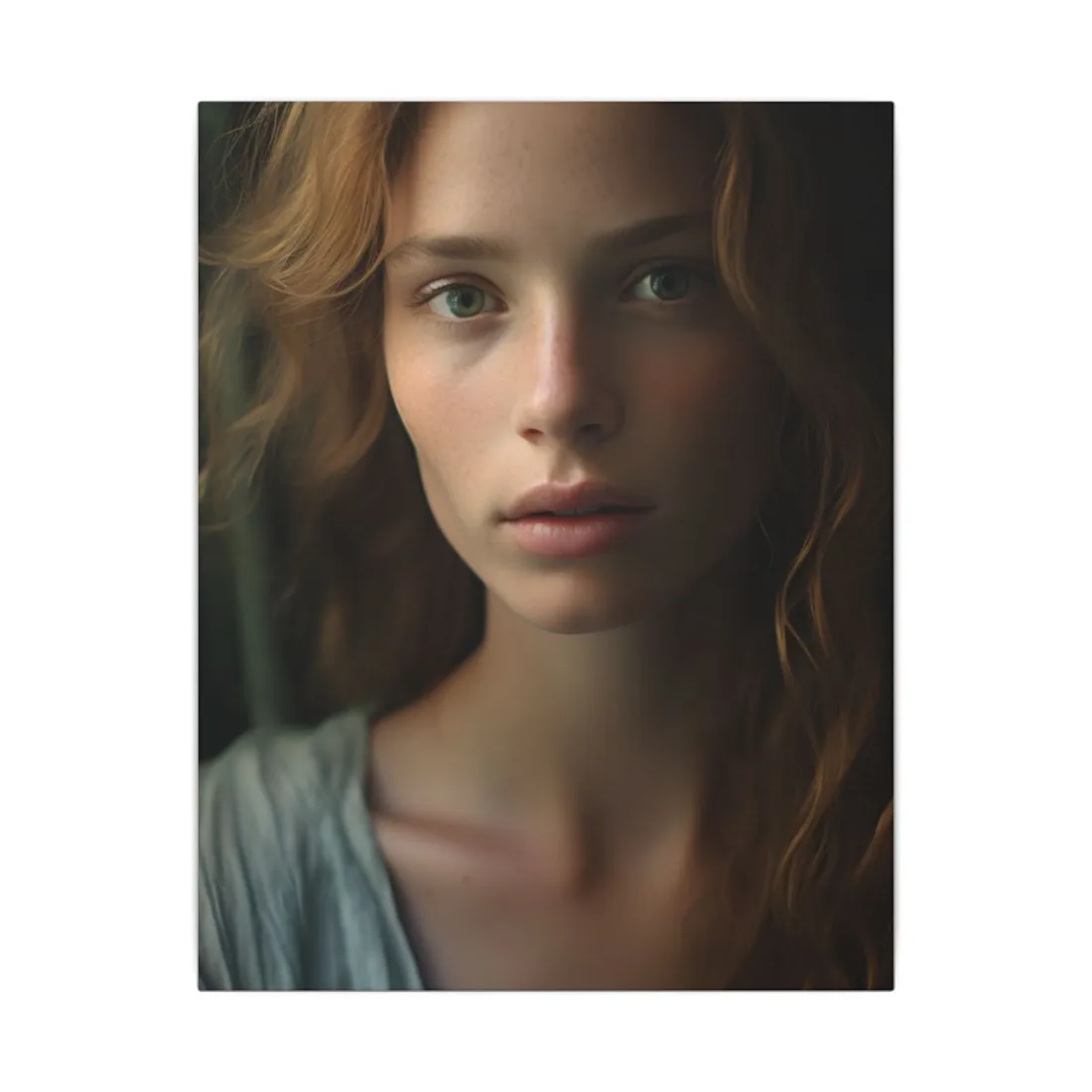 Close-Up Joy: Light Blue Eyes - Canvas